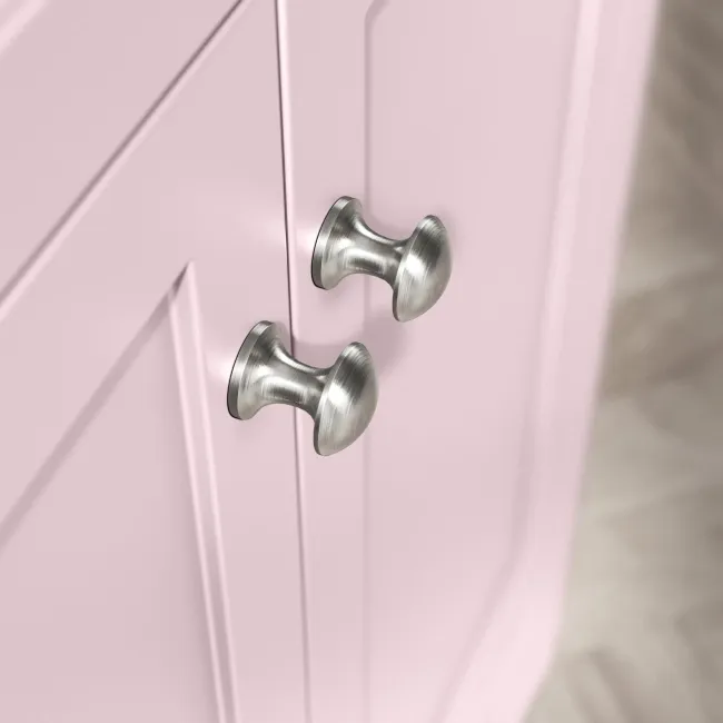 Bermuda Cashmere Pink Vanity with Marble Top & Curved Counter Top Basin 800mm