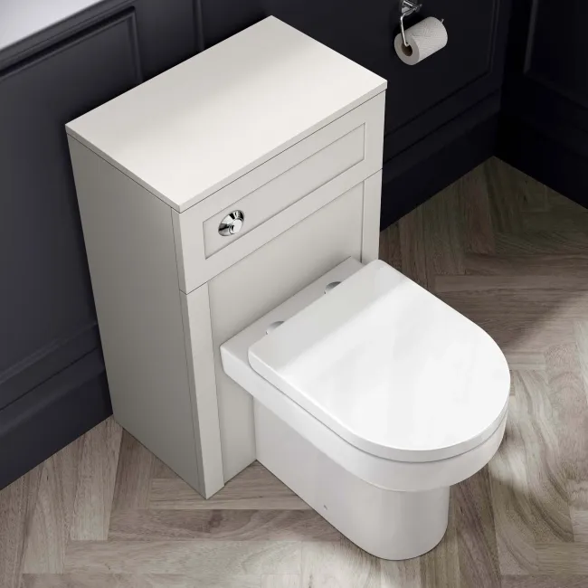 Capri Cotton White Combination Vanity Basin and Miami Toilet 1050mm - Chrome Handles