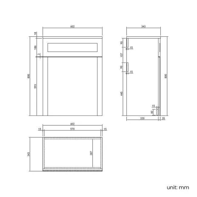 Capri Fog Grey Basin Vanity and Back To Wall Unit 1350mm (Excludes Toilet) - Chrome Handles