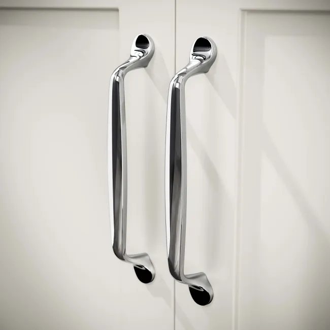 Milos Cotton White Vanity with Mesa Basin 500mm - Traditional Handles