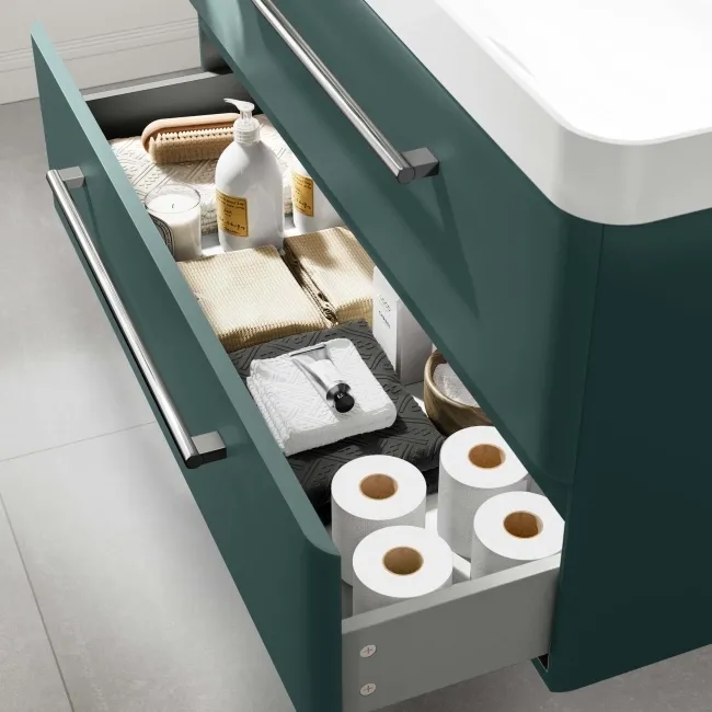Omaha Mystic Green Wall Hung Basin Drawer Vanity 1000mm