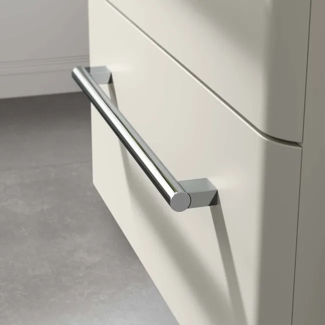 Omaha Linen White Wall Hung Double Basin Drawer Vanity 1200mm