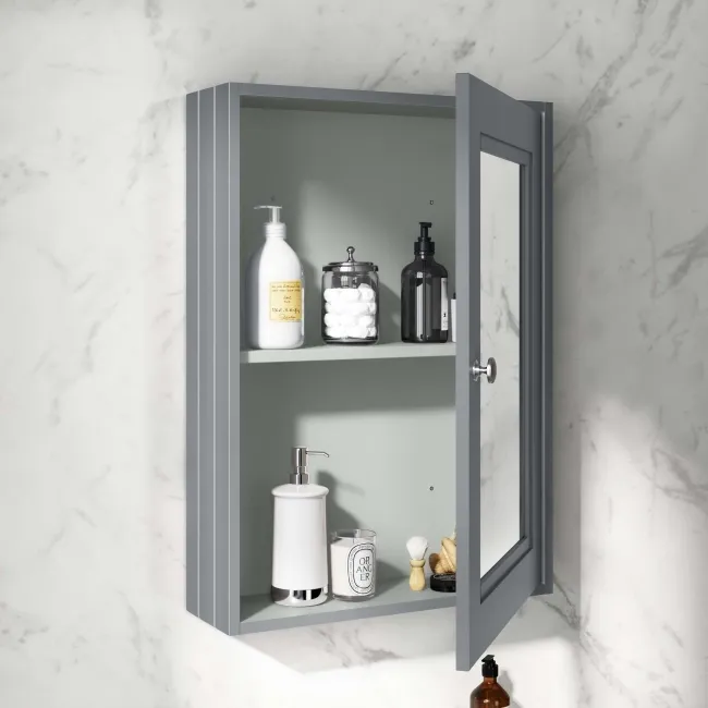 Dove Grey Mirror Cabinet 700x500mm