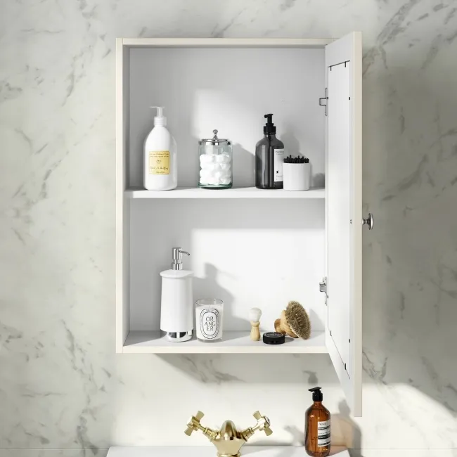 Chalk White Mirror Cabinet 700x500mm