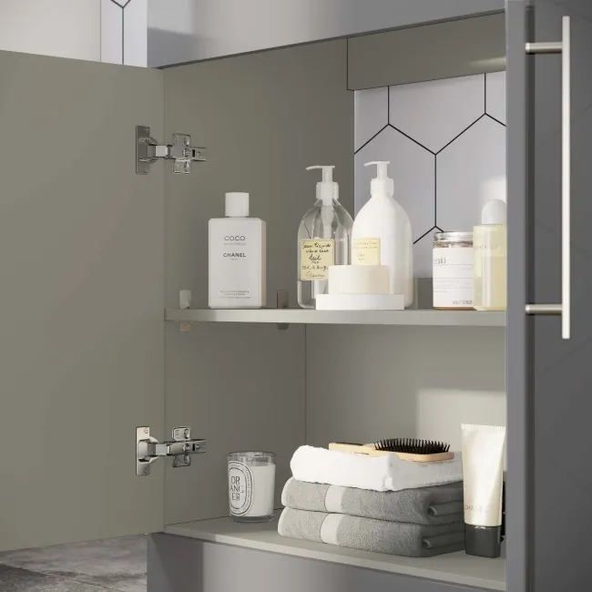 Avon Stone Grey Basin Vanity 600mm and Toilet Set