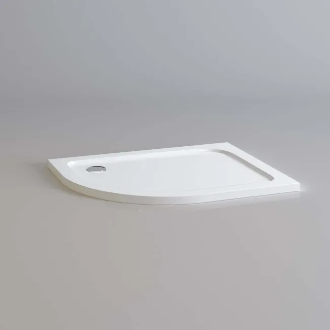 London Offset Quadrant Stone Shower Tray 1000x800mm - Left Handed