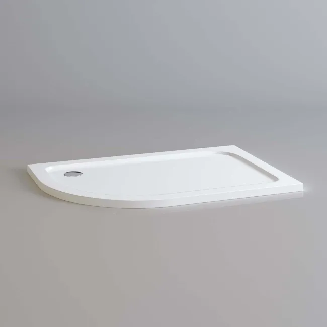 London Offset Quadrant Stone Shower Tray 1200x800mm - Left Handed