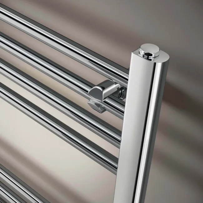 Barcelona Electric Chrome Straight Heated Towel Rail 1200x600mm