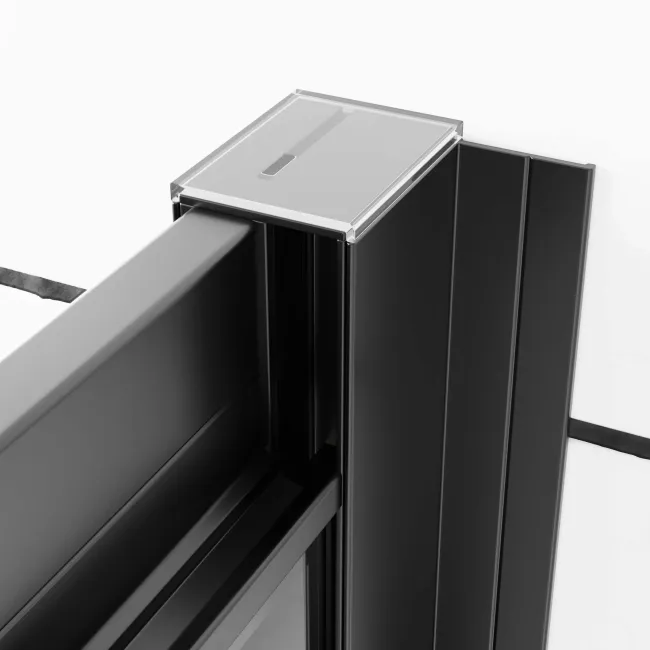 London Matt Black 6mm Sliding Shower Enclosure 1100x800mm