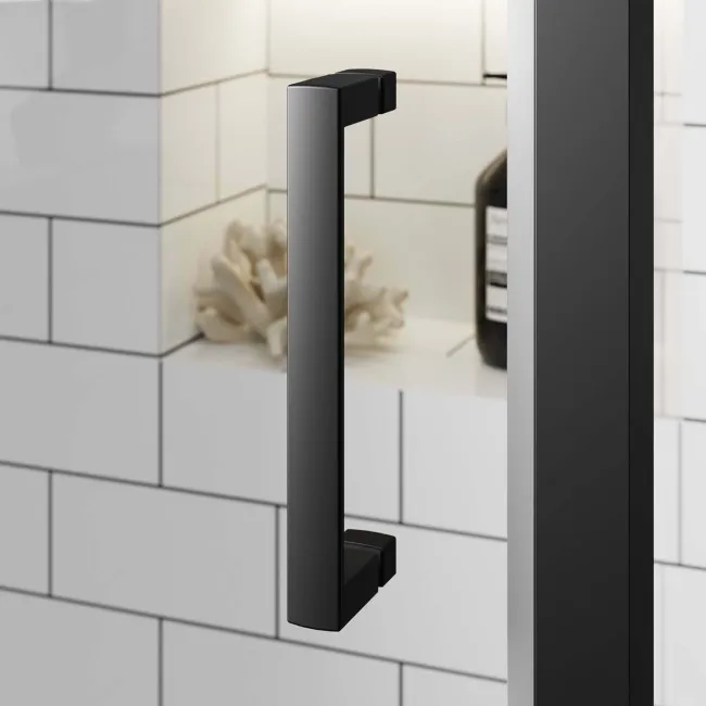 London Matt Black 6mm Pivot Shower Enclosure 800x800mm