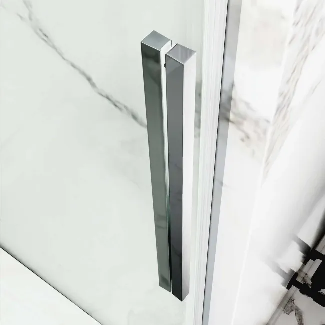 Stockholm Easy Clean 8mm Frameless Sliding Shower Enclosure 1100x800mm