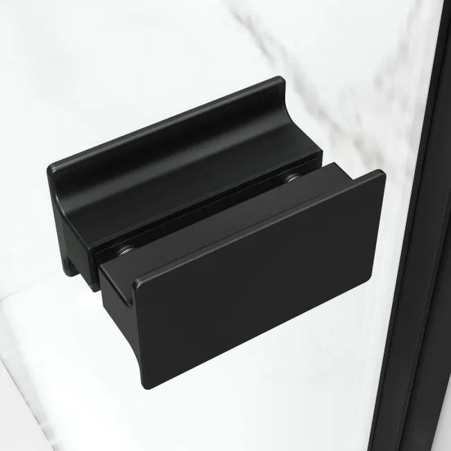 Vienna Matt Black Easy Clean 8mm Hinged Shower Enclosure 900x900mm