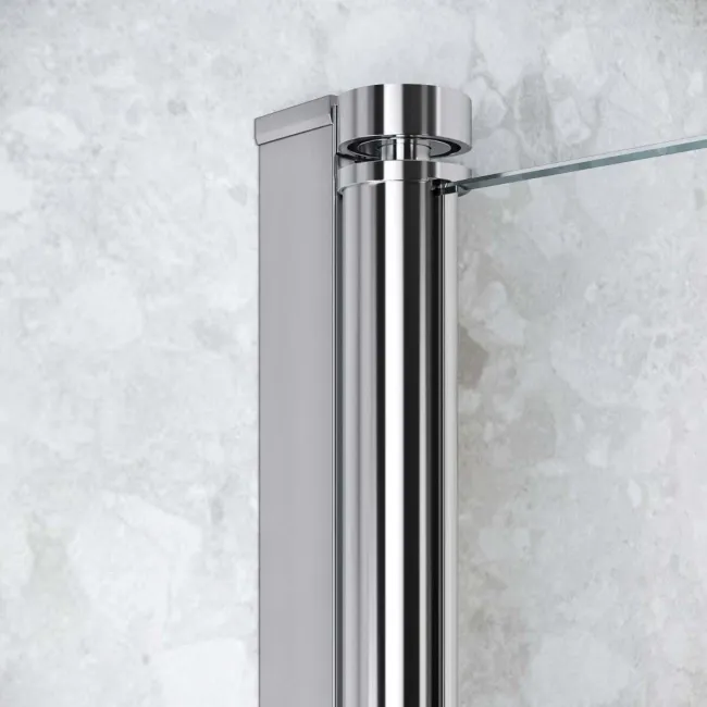 Dover 1600x750 Keyhole Shower Bath & 6mm Easy Clean Screen with Rail