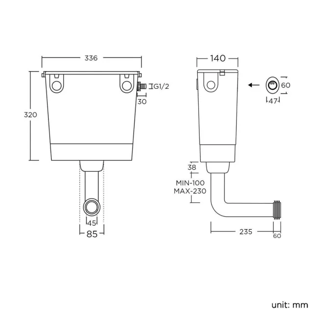 Austin Back To Wall Toilet With Soft Close Seat and Concealed Cistern