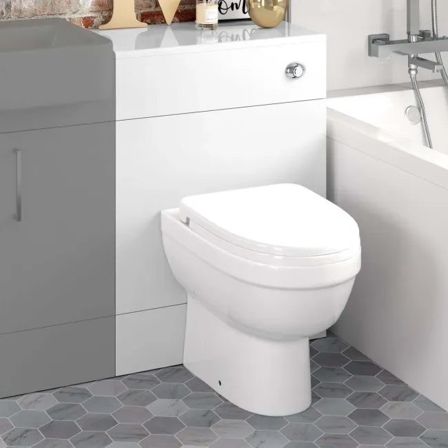 Harper Gloss White Back To Wall Unit And Seattle Toilet