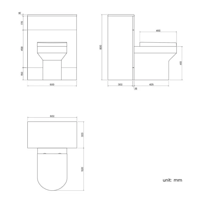 Harper Gloss White Back To Wall Unit And Denver Toilet