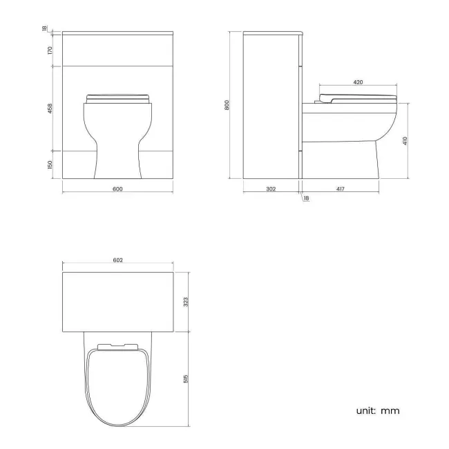 Harper Stone Grey Back To Wall Unit And Seattle Toilet