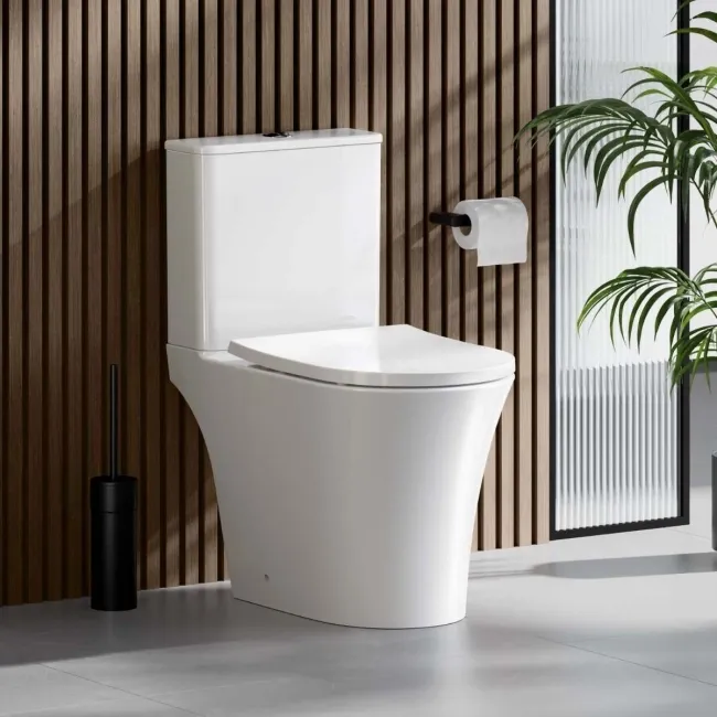 Tucson Rimless Close Coupled Toilet With Premium Soft Close Seat