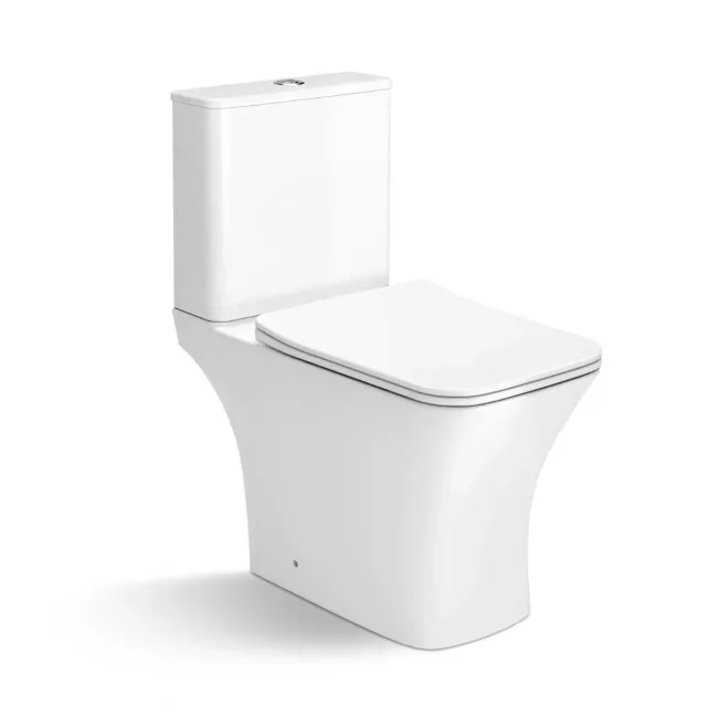 Houston Rimless Close Coupled Toilet With Premium Soft Close Slim Seat