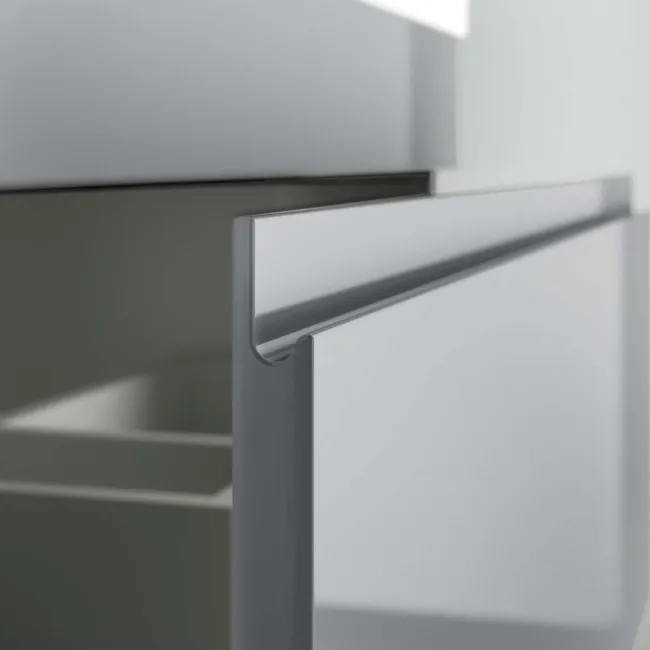 Trent Stone Grey Double Vanity Drawer with Marble Top & Oval Counter Top Basin 1200mm