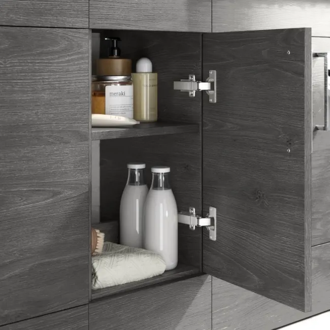 Harper Charcoal Elm Combination Vanity Basin and Denver Toilet 1500mm