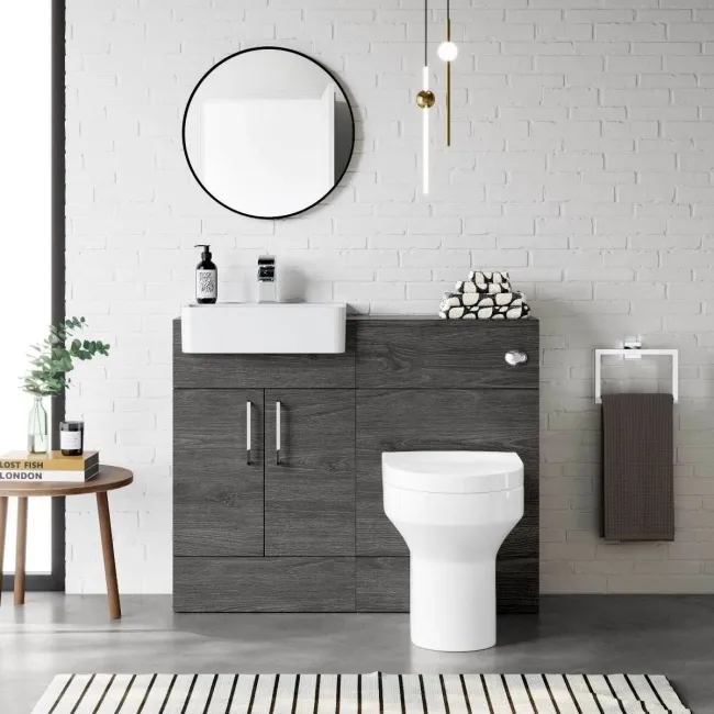 Harper Charcoal Elm Vanity with Semi Recessed Basin 500mm