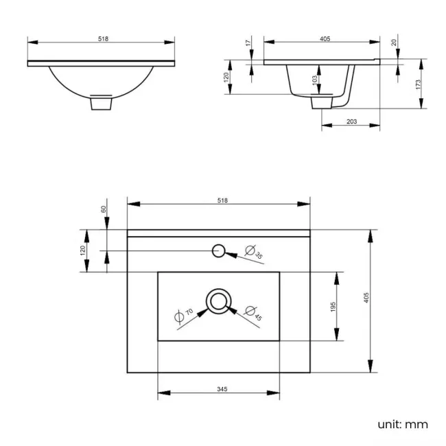 Mersey Gloss White Combination Vanity Basin and Houston Toilet 1000mm
