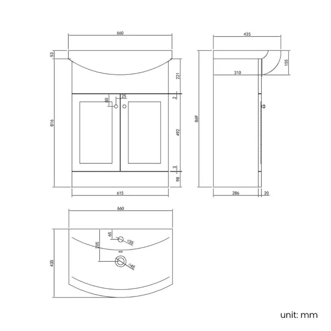 Capri Slate Grey Combination Vanity Basin and Austin Toilet 1150mm - Chrome Handles