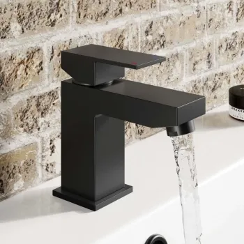 Lea Matt Black Basin Mixer Tap