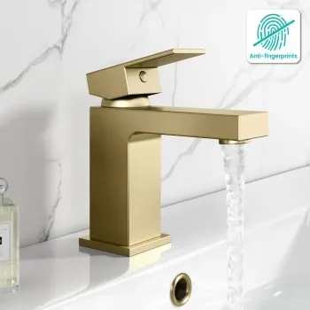 Tamar Brushed Brass Basin Mixer Tap