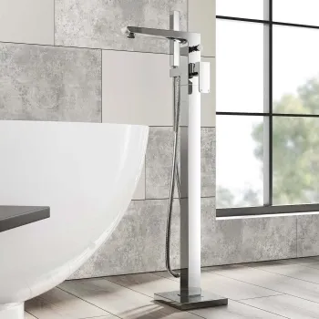 Soar Chrome Freestanding Bath Shower Mixer Tap