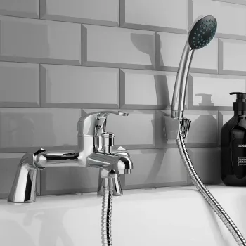 Clyde Chrome Bath Filler & Handheld Shower