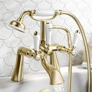 Cherwell Traditional Brushed Brass Bath Shower Mixer Tap