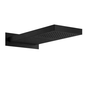 Premium Matt Black Square Waterfall Stainless Steel Shower Head
