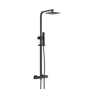 Matt Black Square Thermostatic Shower
