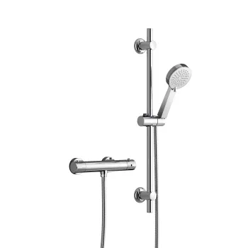 Aran Chrome Round Thermostatic Bar Shower Set