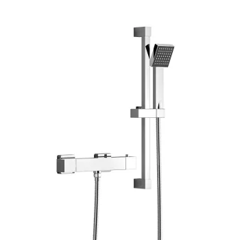 Cork Chrome Square Thermostatic Bar Shower Set