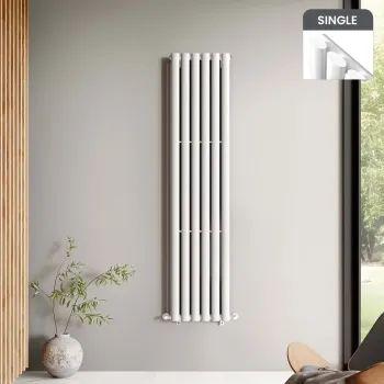 Marbella White Single Oval Panel Radiator 1600x360mm