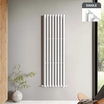 Marbella White Single Oval Panel Radiator 1600x480mm