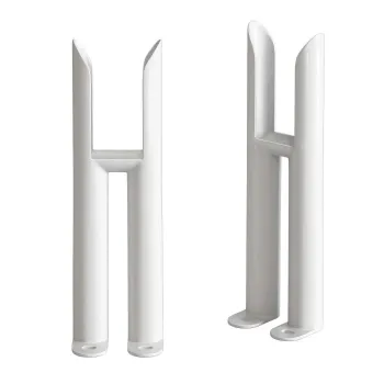 White Traditional 2 Column Radiator Feet