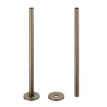 Antique Gold Pipe Connectors For Heated Towel Rails & Radiators (Pair) 300mm