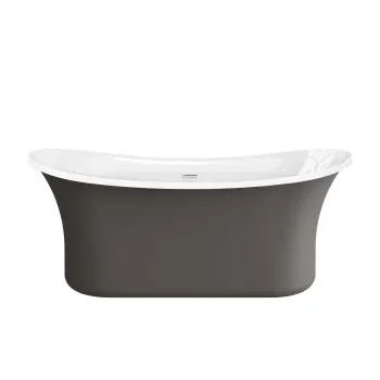 Trafalgar Graphite Grey 1700mm Freestanding Roll Top Slipper Bath
