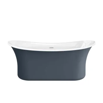 Trafalgar Inky Blue 1700mm Freestanding Roll Top Slipper Bath