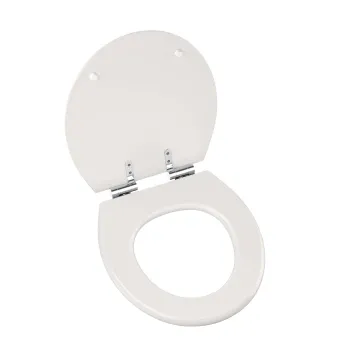 Hudson Traditional Cotton White Wooden Soft Close Seat