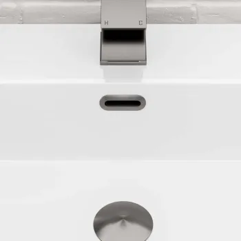 Gunmetal Grey Oval Basin Overflow Ring