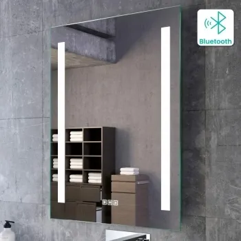 Emielia Illuminated LED Mirror With BLUETOOTH Speaker 800x600mm