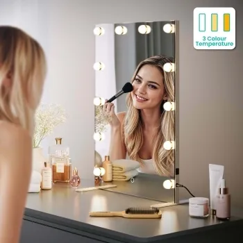 Serena Hollywood Mirror 700x500mm - Mini Bulbs