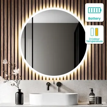 Grace Battery Operated Illuminated LED Mirror 800mm
