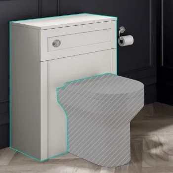 Capri Cotton White Back To Wall Toilet Unit 600mm
