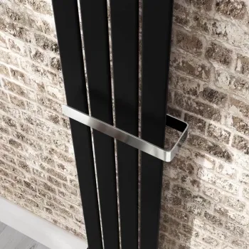 Chrome Towel Hanger 300mm for Single Flat Panel Radiator
